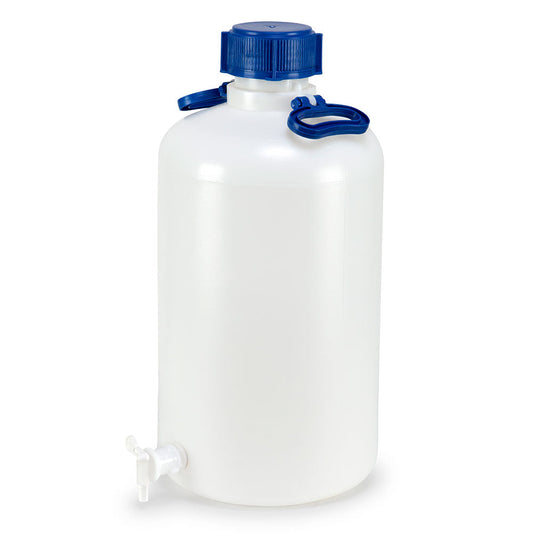 Globe Scientific 601664 Carboy with Spigot HDPE Heavy-Duty 25 Liter