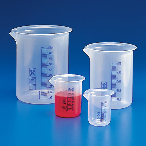 Globe Scientific 600818 Beaker PP Printed Graduations 3000mL