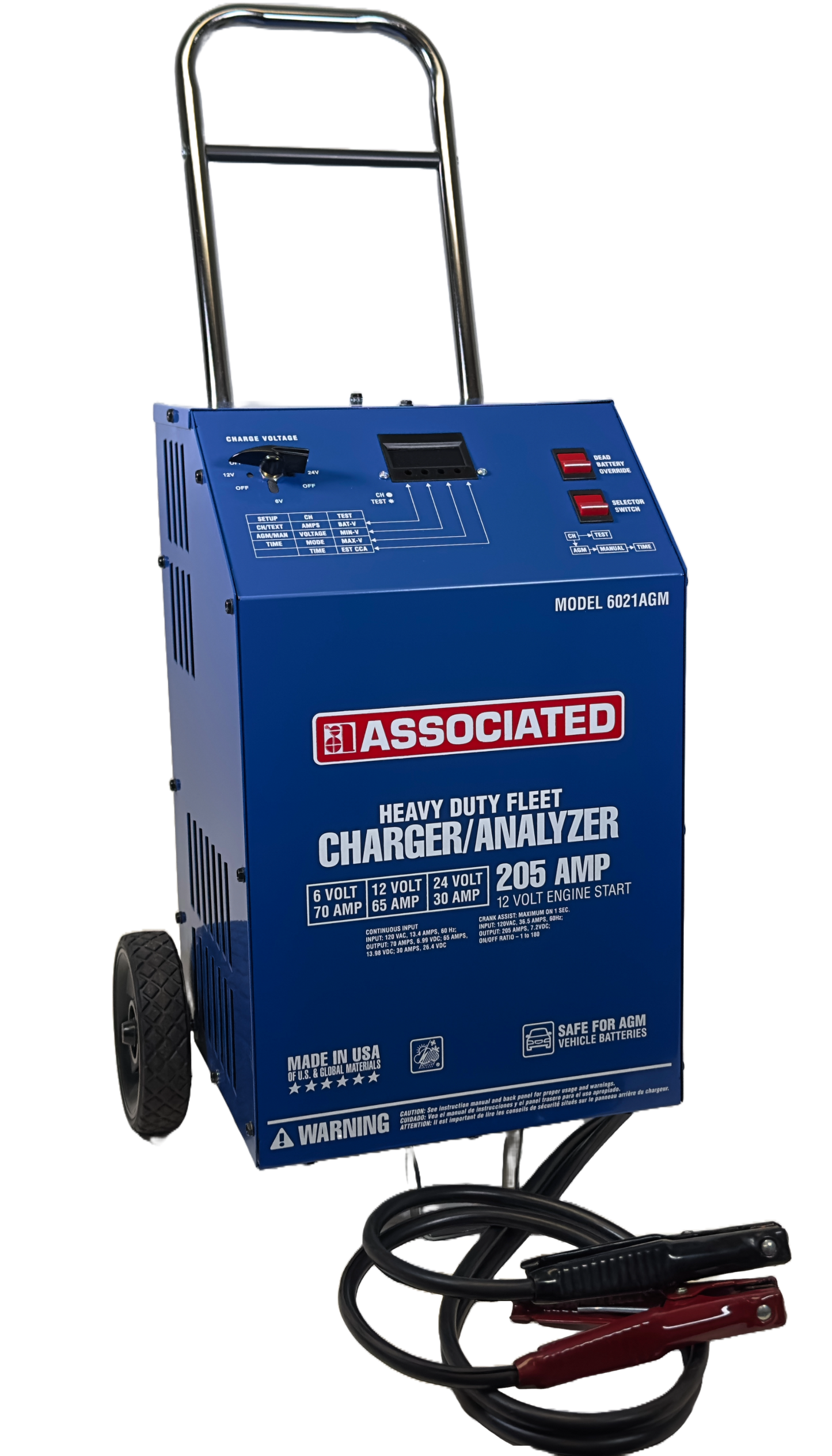 Associated Equipment 6021AGM Charger/Analyzer 205 Amp 12V Engine Start 6/12/24V (New)