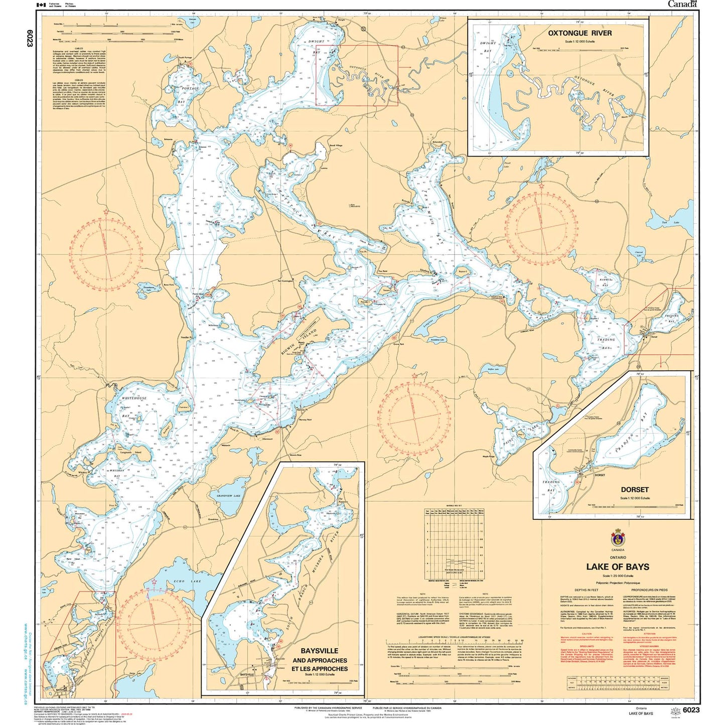 Paradise Clay CAN6023 CHS Chart Lake of Bays