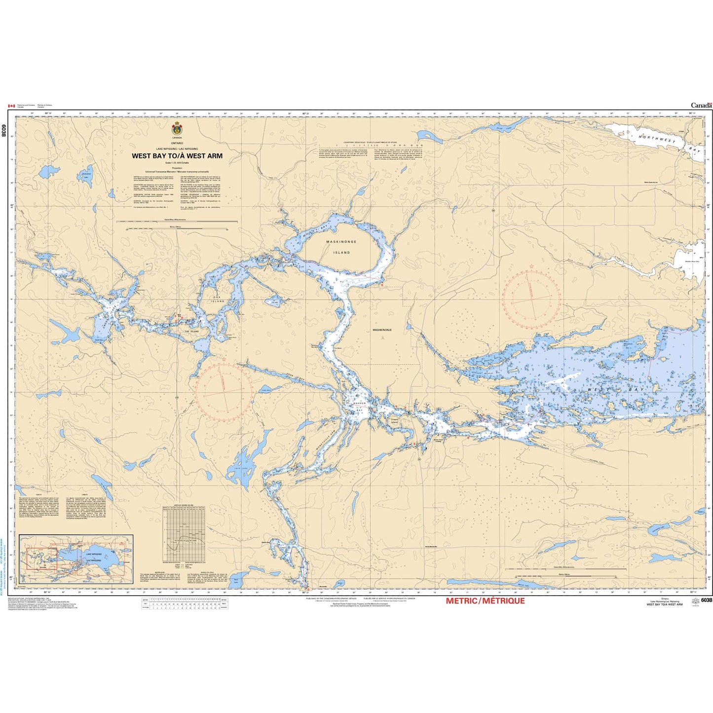 Paradise Clay CAN6038 CHS Chart West Bay to/ West Arm