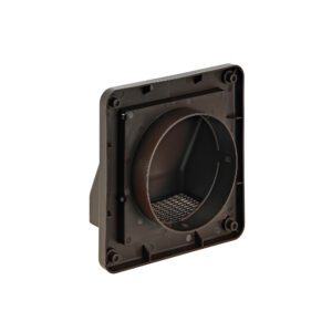 Lambro 604B-16 4 Inch Brown Plastic Fresh Air Intake Vent (Hood Style) – Removable Screen – (No Damper)