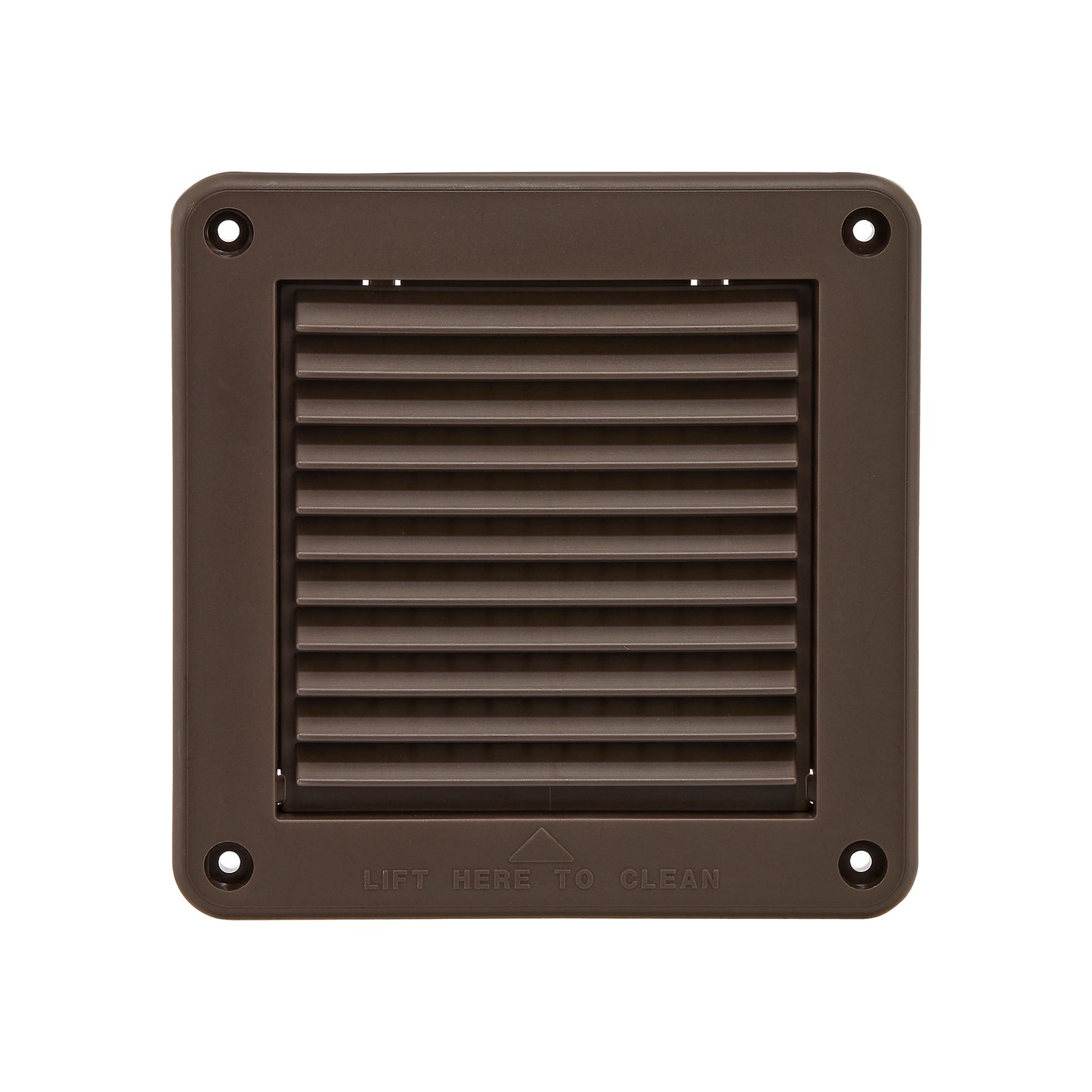 Lambro 604B-ML 4 Inch Brown Plastic Fresh Air Intake Vent – Removable Screen (Mini Louver)