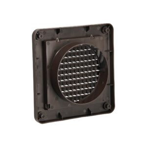 Lambro 604B-ML 4 Inch Brown Plastic Fresh Air Intake Vent – Removable Screen (Mini Louver)