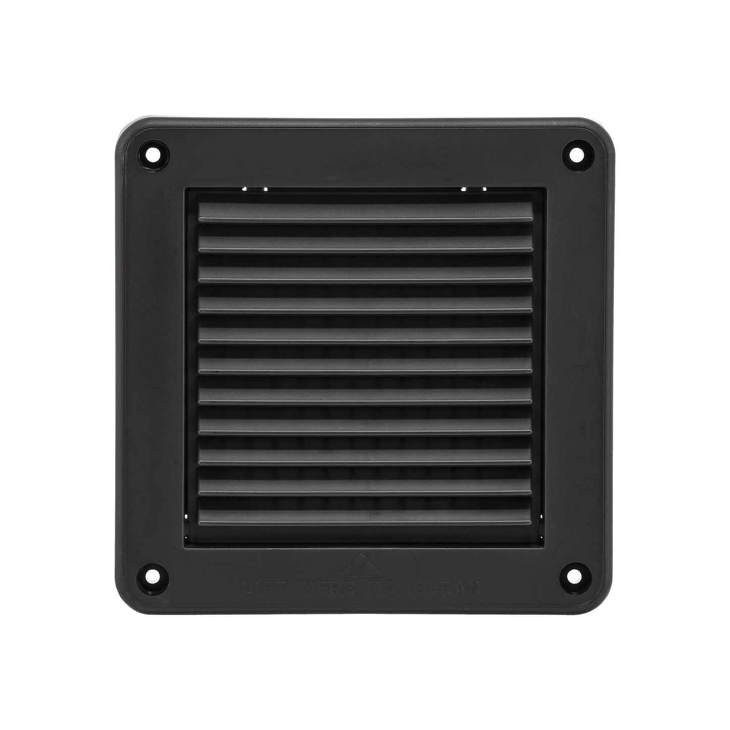 Lambro 604BL-ML 4 Inch Black Plastic Fresh Air Intake Vent (Mini Louver) – Removable Screen