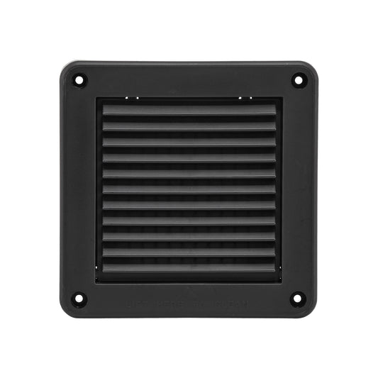 Lambro 604BL-ML 4 Inch Black Plastic Fresh Air Intake Vent (Mini Louver) – Removable Screen