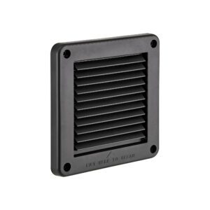 Lambro 604BL-ML 4 Inch Black Plastic Fresh Air Intake Vent (Mini Louver) – Removable Screen