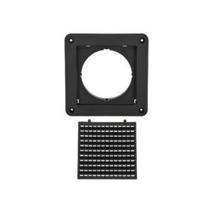 Lambro 604BL-ML 4 Inch Black Plastic Fresh Air Intake Vent (Mini Louver) – Removable Screen