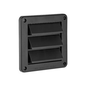 Lambro 604BLS 4 Inch Black Plastic Fresh Air Intake Vent (Rain Guard) – Metal Bug Screen