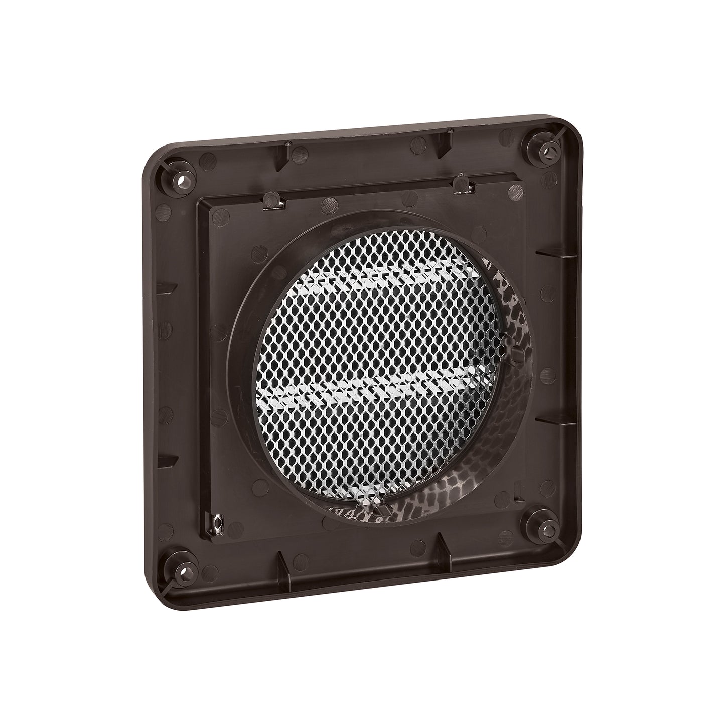 Lambro 604BS 4 Inch Brown Plastic Fresh Air Intake Vent (Rain Guard) – Metal Bug Screen