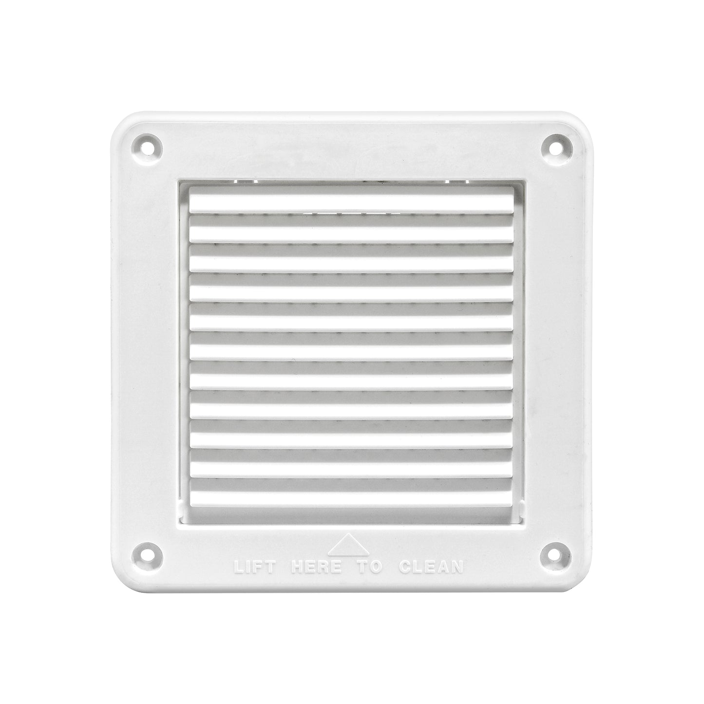 Lambro 603W-ML 3 Inch White Plastic Fresh Air Intake Vent – Removable Screen (Mini Louver)