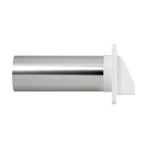 Lambro 604WTP 4 Inch White Plastic Fresh Air Intake Vent (Hood Style) – Removable Screen – (No Damper) – 11 Inch Tail Pipe