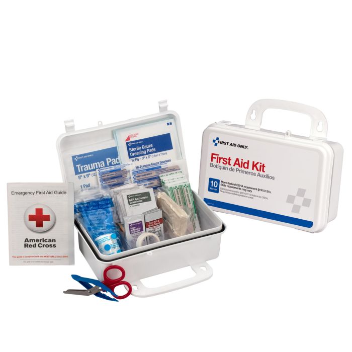 First Aid Only 6060 10 Person First Aid Kit, Plastic Case