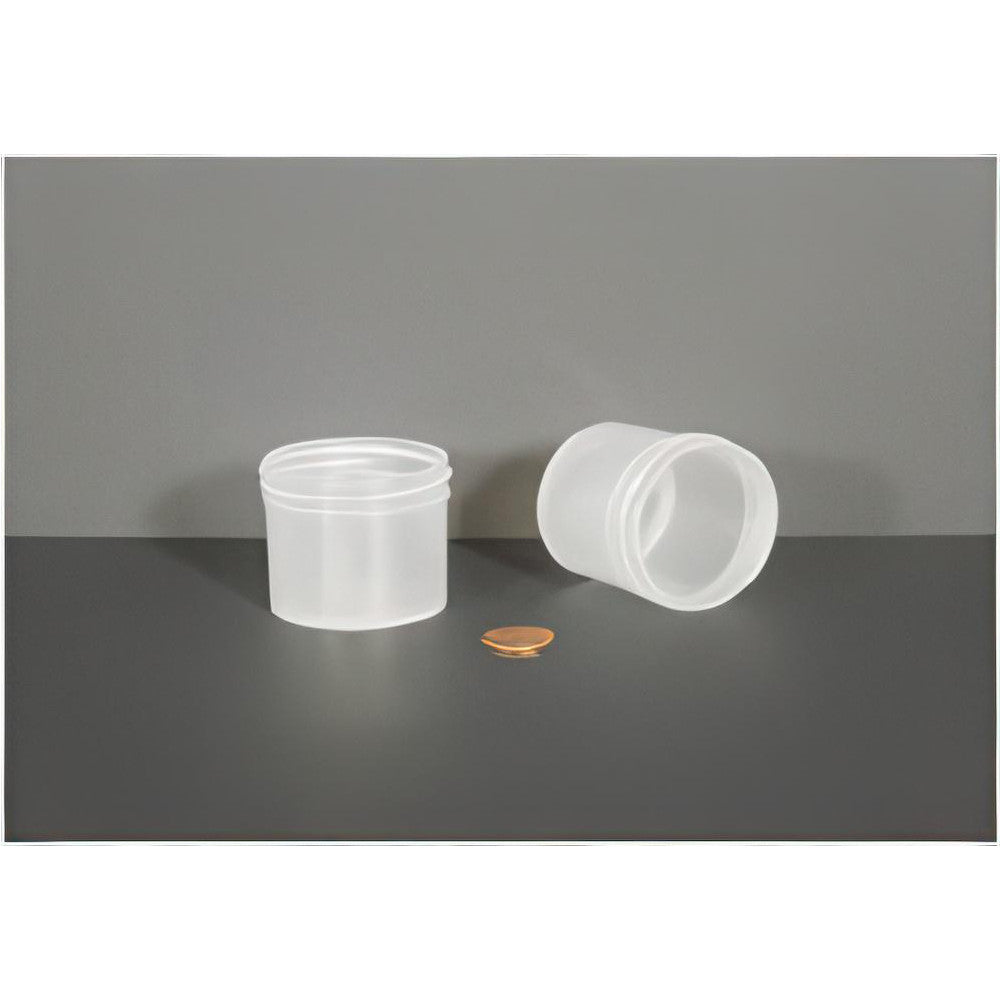 Globe Scientific 6373 Jar Wide Mouth 60mL (2oz) PP 53mm Opening 1 13/16 x 1 11/16" (Screw Cap Packaged Separately)