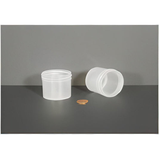 Globe Scientific 6373 Jar Wide Mouth 60mL (2oz) PP 53mm Opening 1 13/16 x 1 11/16" (Screw Cap Packaged Separately)
