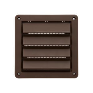 Lambro 606B 6 Inch Brown Plastic Fresh Air Intake Vent (Rain Guard) – Removable Screen