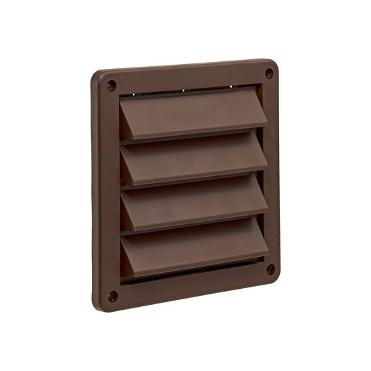 Lambro 606B 6 Inch Brown Plastic Fresh Air Intake Vent (Rain Guard) – Removable Screen