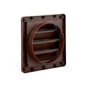 Lambro 606B 6 Inch Brown Plastic Fresh Air Intake Vent (Rain Guard) – Removable Screen