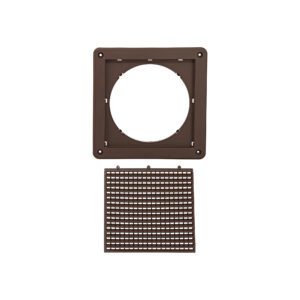 Lambro 606B-ML 6 Inch Brown Plastic Fresh Air Intake Vent (Mini Louver) – Removable Screen