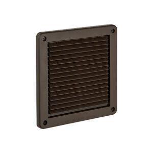 Lambro 606B-MLS 6 Inch Brown Plastic Fresh Air Intake Vent (Mini Louver) – Metal Bug Screen