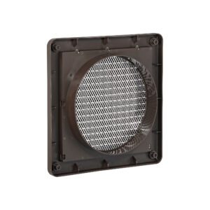 Lambro 606B-MLS 6 Inch Brown Plastic Fresh Air Intake Vent (Mini Louver) – Metal Bug Screen