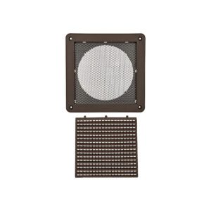 Lambro 606B-MLS 6 Inch Brown Plastic Fresh Air Intake Vent (Mini Louver) – Metal Bug Screen