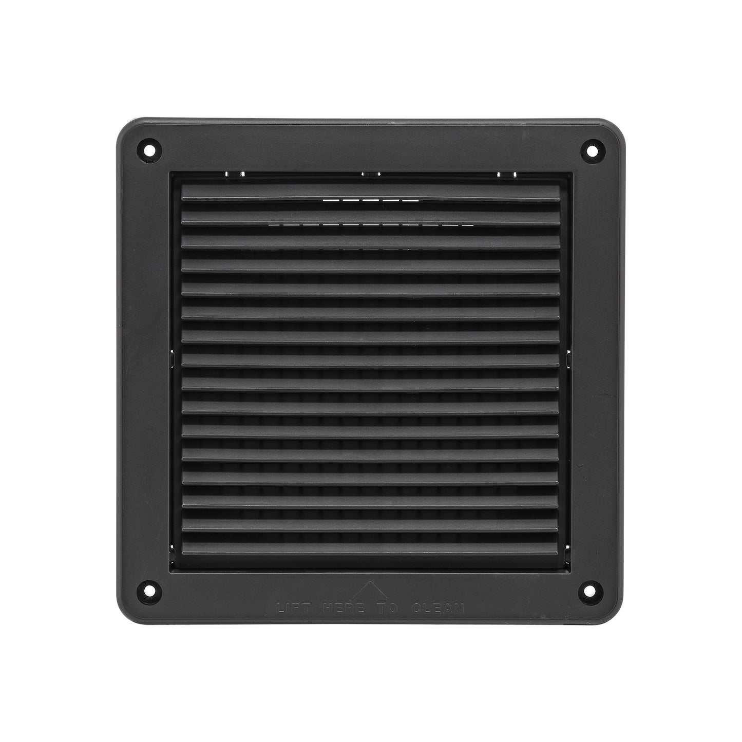 Lambro 606BL-ML 6 Inch Black Plastic Fresh Air Intake Vent (Mini Louver) – Removable Screen