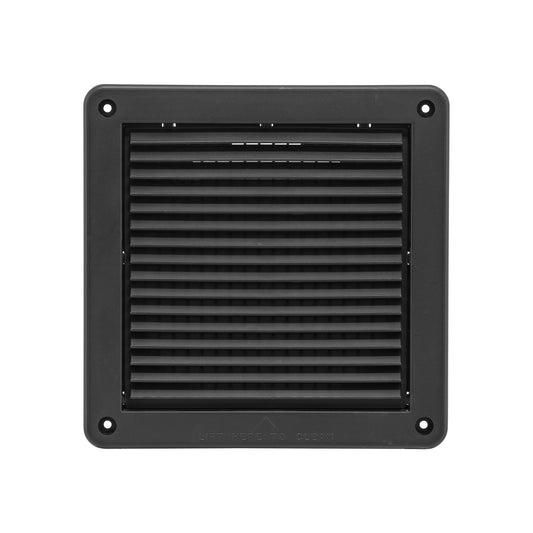 Lambro 606BL-ML 6 Inch Black Plastic Fresh Air Intake Vent (Mini Louver) – Removable Screen