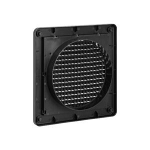 Lambro 606BL-ML 6 Inch Black Plastic Fresh Air Intake Vent (Mini Louver) – Removable Screen