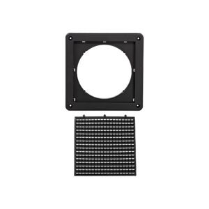 Lambro 606BL-ML 6 Inch Black Plastic Fresh Air Intake Vent (Mini Louver) – Removable Screen