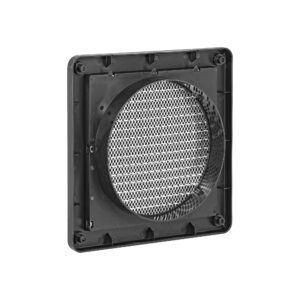 Lambro 606BL-MLS 6 Inch Black Plastic Fresh Air Intake Vent (Mini Louver) – Metal Bug Screen