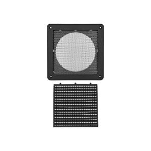 Lambro 606BL-MLS 6 Inch Black Plastic Fresh Air Intake Vent (Mini Louver) – Metal Bug Screen