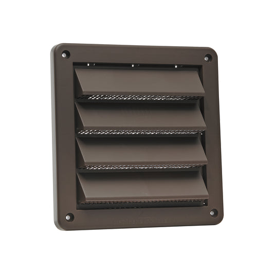 Lambro 606BS 6 Inch Brown Plastic Fresh Air Intake Vent (Rain Guard) – Metal Bug Screen