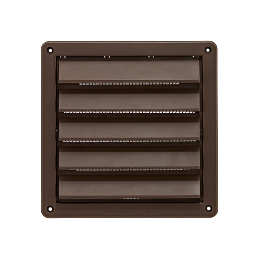 Lambro 608B 8 Inch Brown Plastic Fresh Air Intake Vent (Rain Guard) – Removable Screen