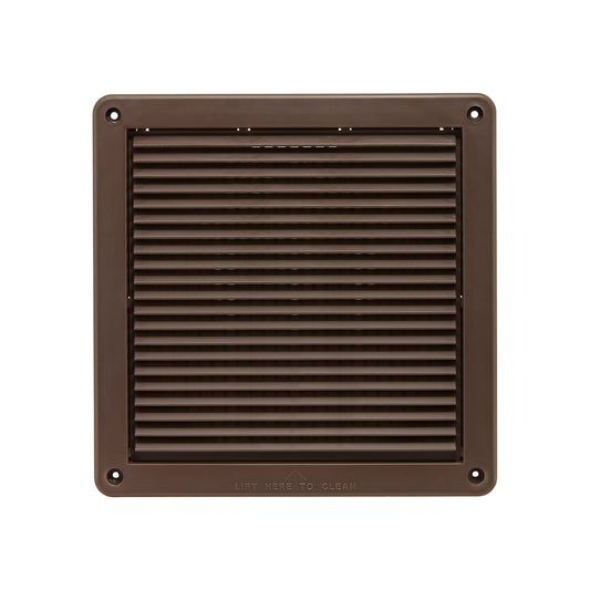 Lambro 608B-ML 8 Inch Brown Plastic Fresh Air Intake Vent (Mini Louver) – Removable Screen