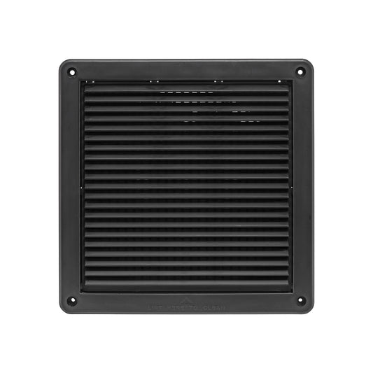 Lambro 608BL-ML 8 Inch Black Plastic Fresh Air Intake Vent (Mini Louver) – Removable Screen