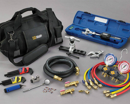 Yellow Jacket 60991 Mini-Split Tool Kit with Tool Bag, R-22/407C/410A Heat Pump Manifold