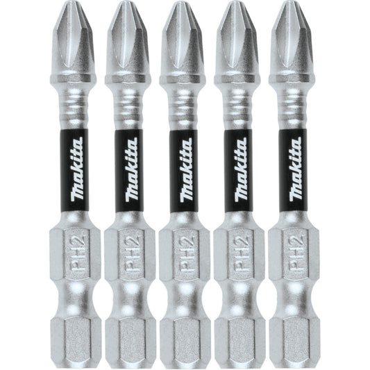 Makita E-00913 Impact XPS® #2 Phillips 2" Power Bit, 5/pk