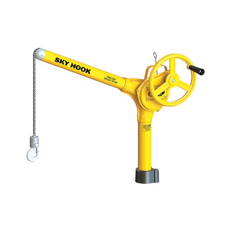 Sky Hook 8500-00 1/4 Ton Load Capacity, 55" Maximum Lift Distance, 1" Per Handwheel Revolution Lift Speed Hoist