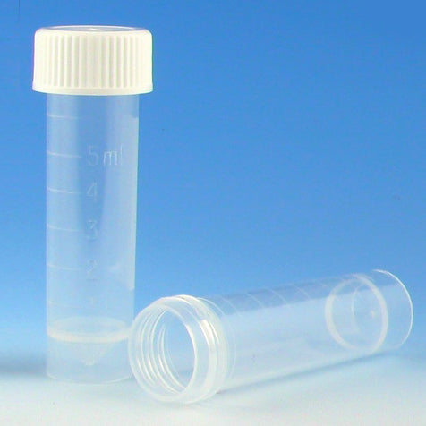 Globe Scientific 6103-CAP-Y Screw cap yellow for 5mL & 10mL transport tube