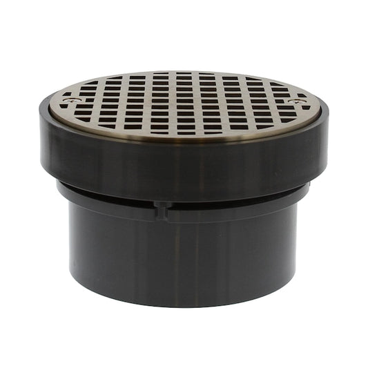 Jones Stephens D50463 4" LevelBest® Complete Hub Fit Drain System with 3" Metal Spud and 5" Nickel Bronze Strainer