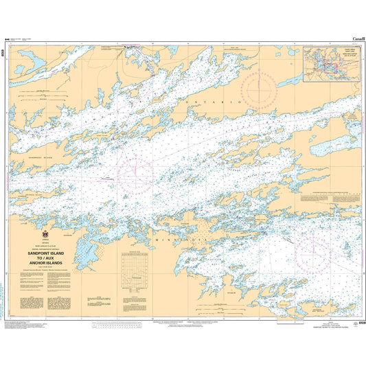 Paradise Clay CAN6109 CHS Chart Sandpoint Island to/aux Anchor Islands