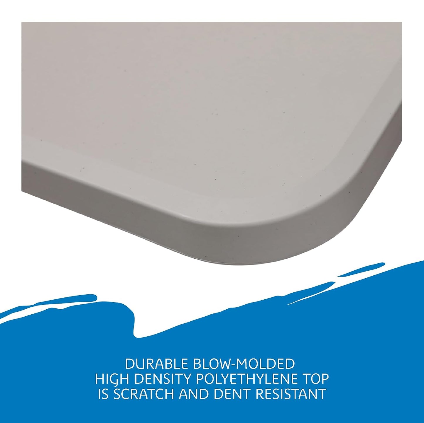 Iceberg ICE65453 Indestructable Too Bi-Fold Folding Table - Rectangle Top - 4 Legs - 60" Table Top Width X 30" Table Top Depth X 2" Table Top Thickness - 29" Height - Platinum, Powder Coated