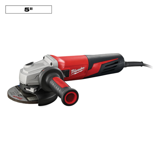 Milwaukee Tool 6117-33 13 Amp 5" Small Angle Grinder Slide Switch and Lock-On, 1 EA