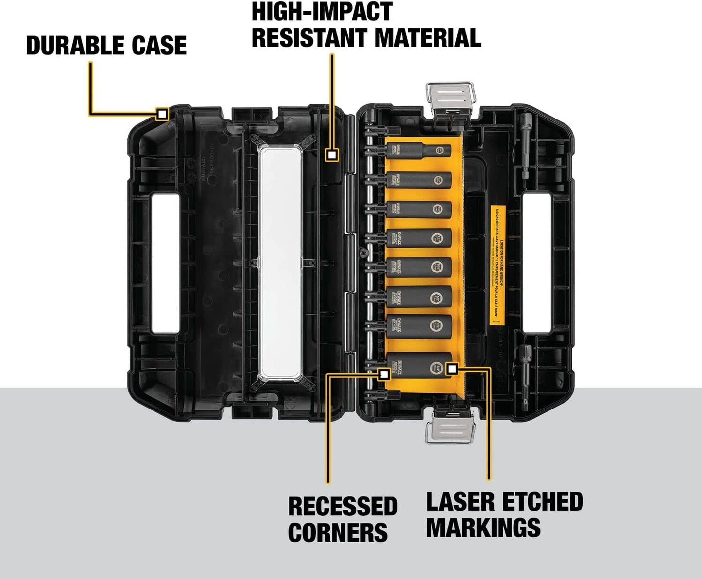 Dewalt DW22838 Impact Ready® 3/8" Socket Set (10 Pc)