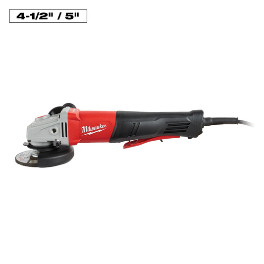 Milwaukee Tool 6143-31 11 Amp 4-1/2” / 5” Braking Small Angle Grinder Paddle No-lock, 1 EA