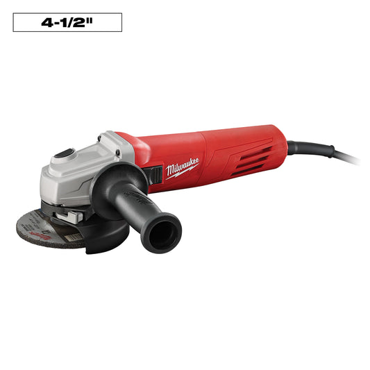 Milwaukee Tool 6146-33 11 Amp 4-1/2" Small Angle Grinder with Slide Lock-On Switch, 1 EA