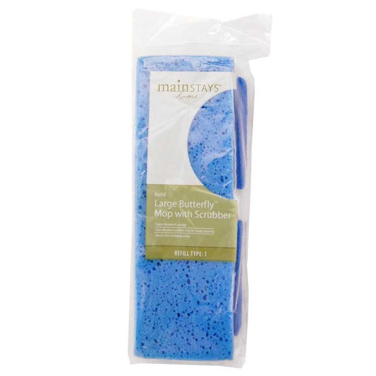 AbilityOne 614759003955 Lc Industries Butterfly Mop Refill - Polyester Sponge Head - Scrubber Strip - 12 / Case