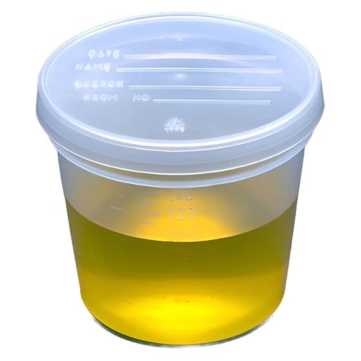 Globe Scientific 5917 Specimen Container 5oz. with Separate Snap Cap PP Graduated