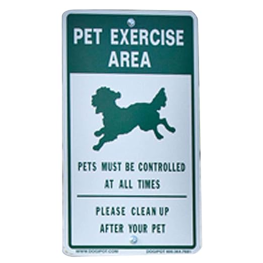 Dogipot 1204 Reflective, Aluminum Pet Sign "Off Leash", 18" x 11.5"